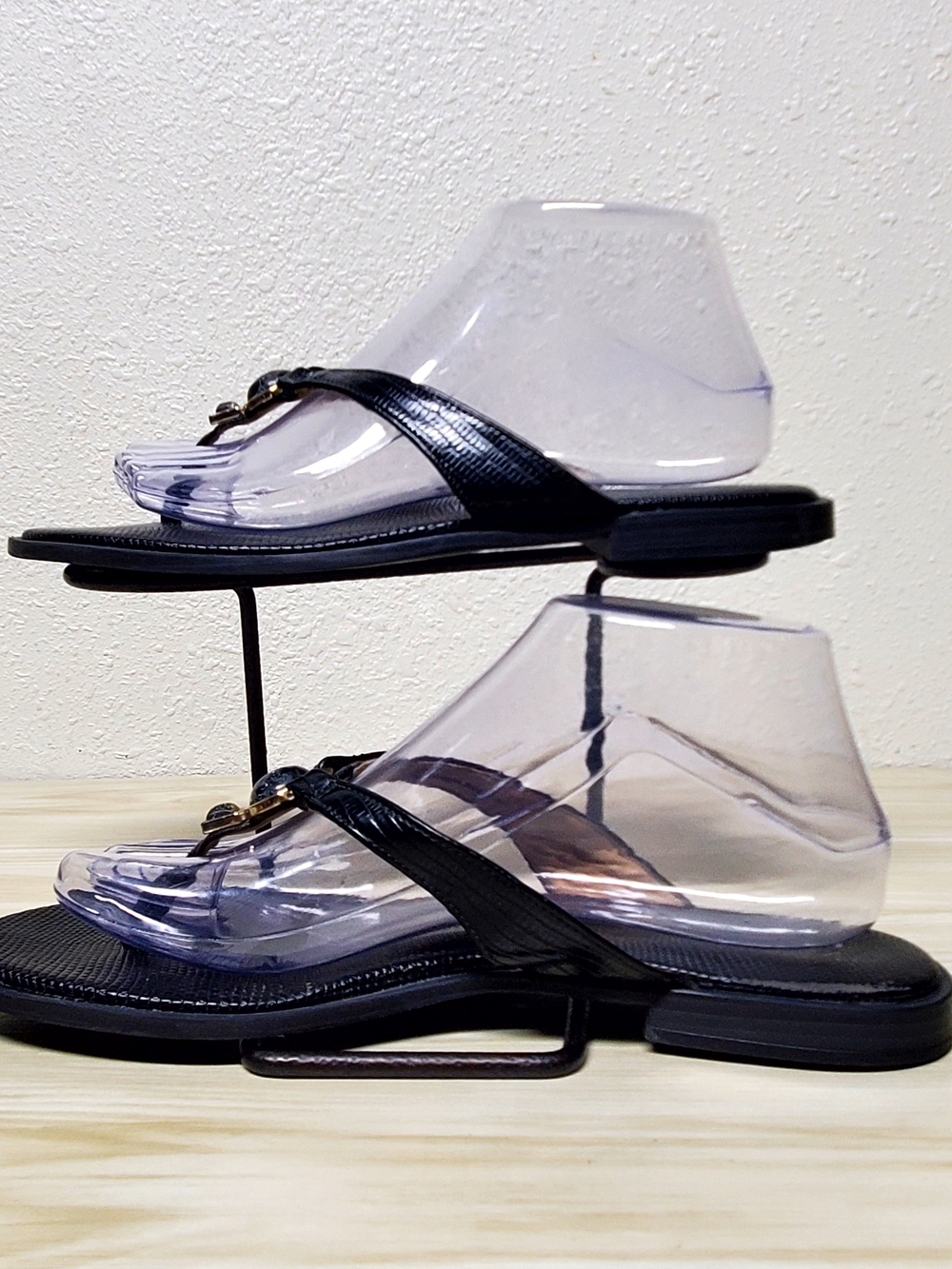 Naturalizer Black Thong Sandals with Gem Accent - Picture 6 of 10